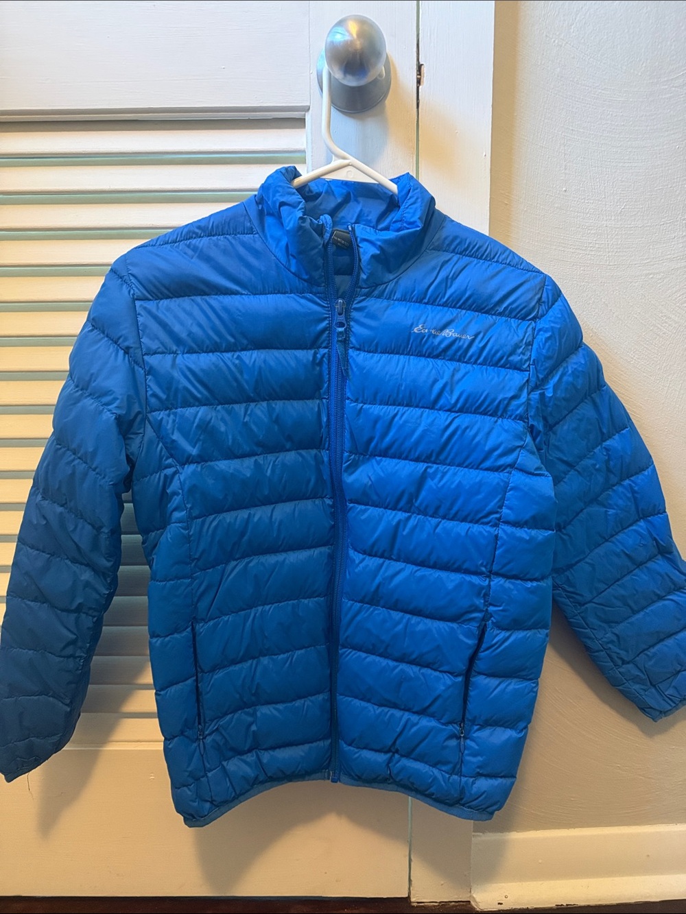 Eddie Bauer Bright Blue Kids Packable Puffer Jacket